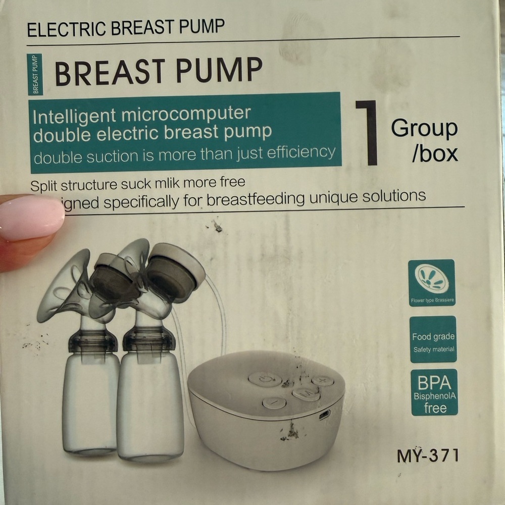NEW In box Electric Double Breast Pump - White/Gray